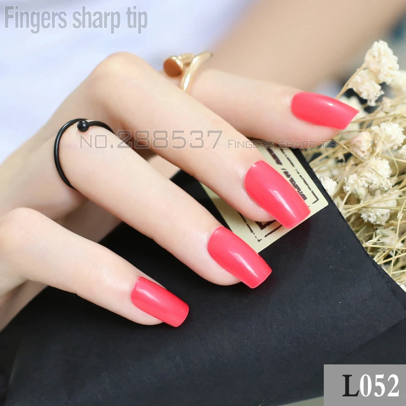 Накладные ногти ярко красного цвета 24 шт. R27 L052|false nails|colored false nailsacrylic arts |
