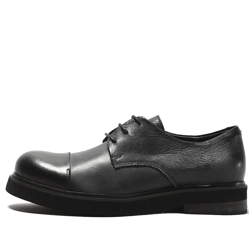 2017 повседневные туфли-оксфорды из натуральной кожи на толстой подошве с большим