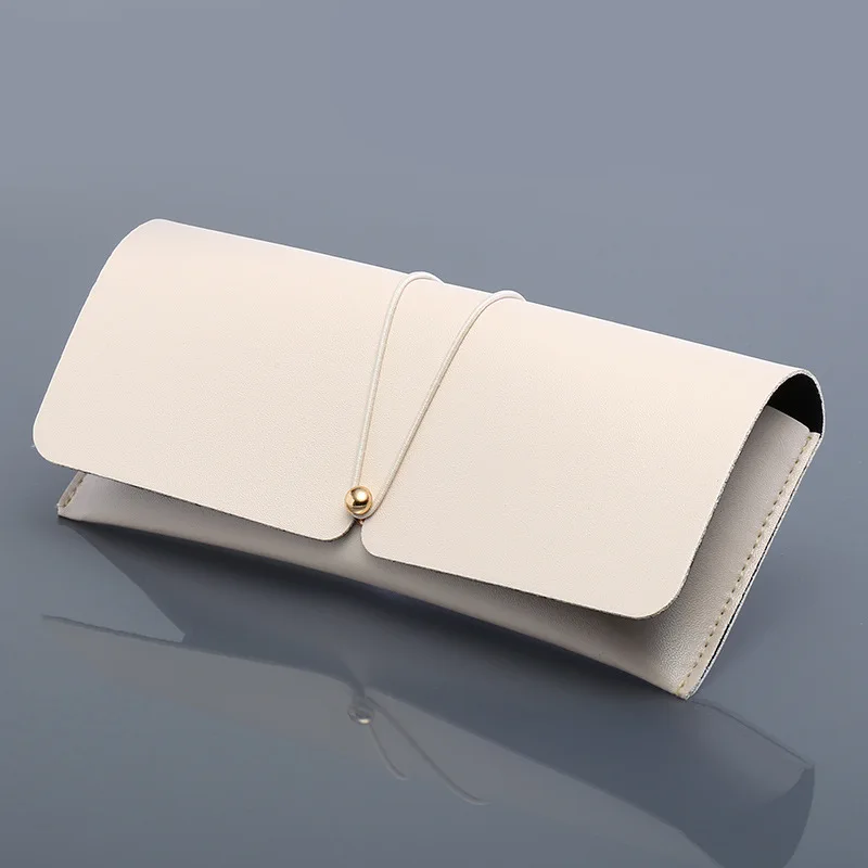 Чехол для очков из ПУ кожи Модный Цветной простой эластичный футляр с застежкой |