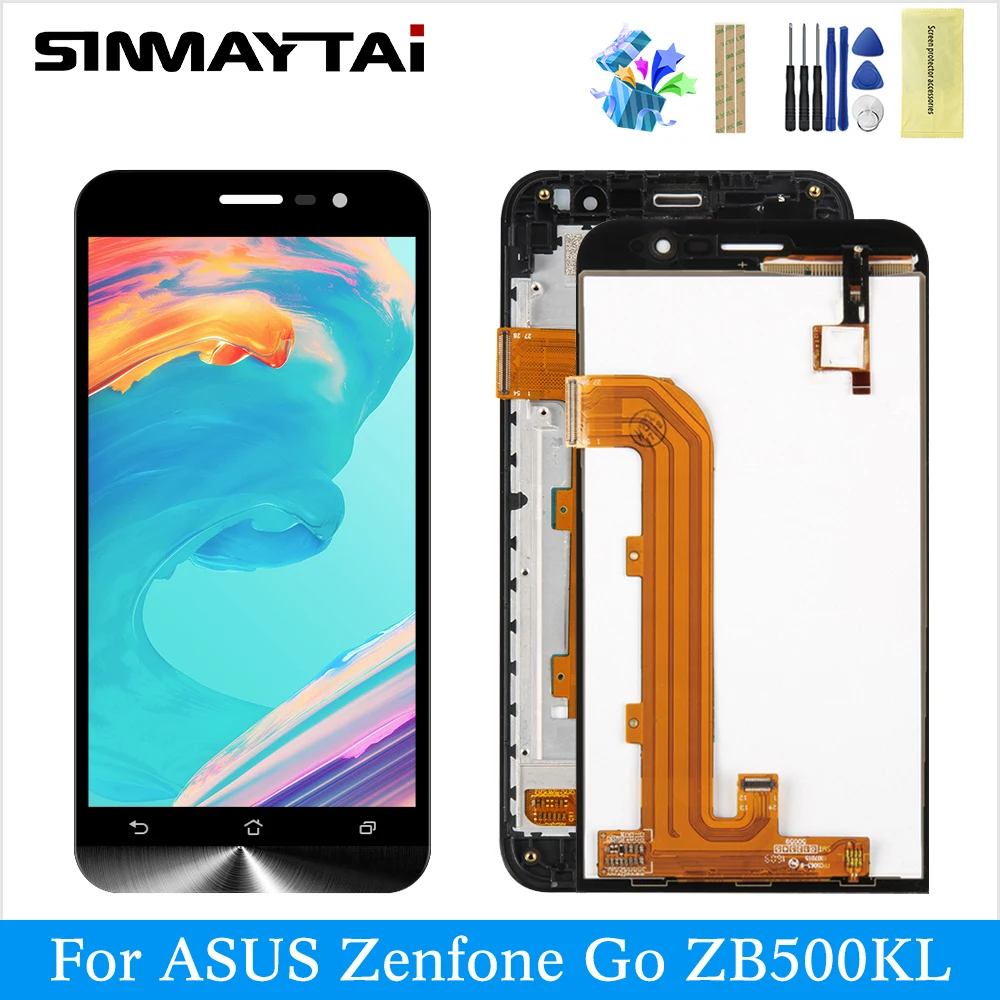 

ZB500KL LCD For Asus Zenfone Go ZB500KL X00AD Display Matrix Touch Screen Digitizer Assembly Replacement ZB500KL LCD NO frame