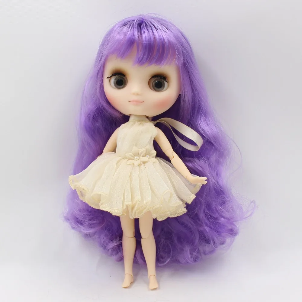 Фабричная кукла blyth middie 1/8 20 см матовое лицо тело пурпурные волосы Подарочная
