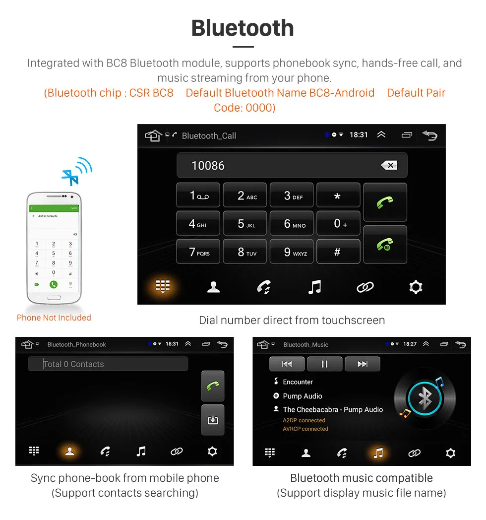 Seicane автомобильный 2Din Android 8,1 HD " сенсорный экран радио стерео gps плеер wifi для Suzuki SX4 2006 2007-2012 мультимедиа головное устройство