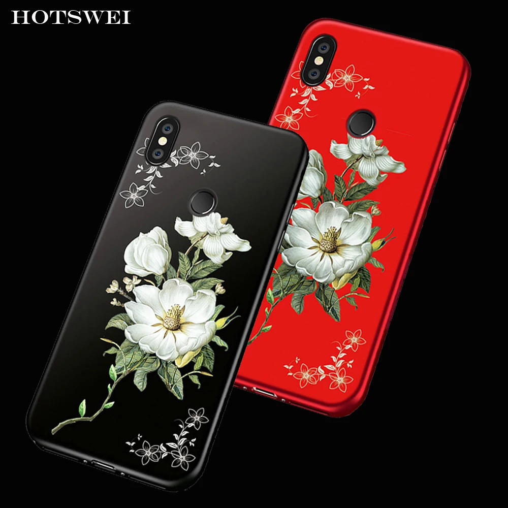 Чехол для Xiaomi Redmi Note 5 99 дюйма 3D рельефный защитный чехол с цветочным узором xiaomi Note5