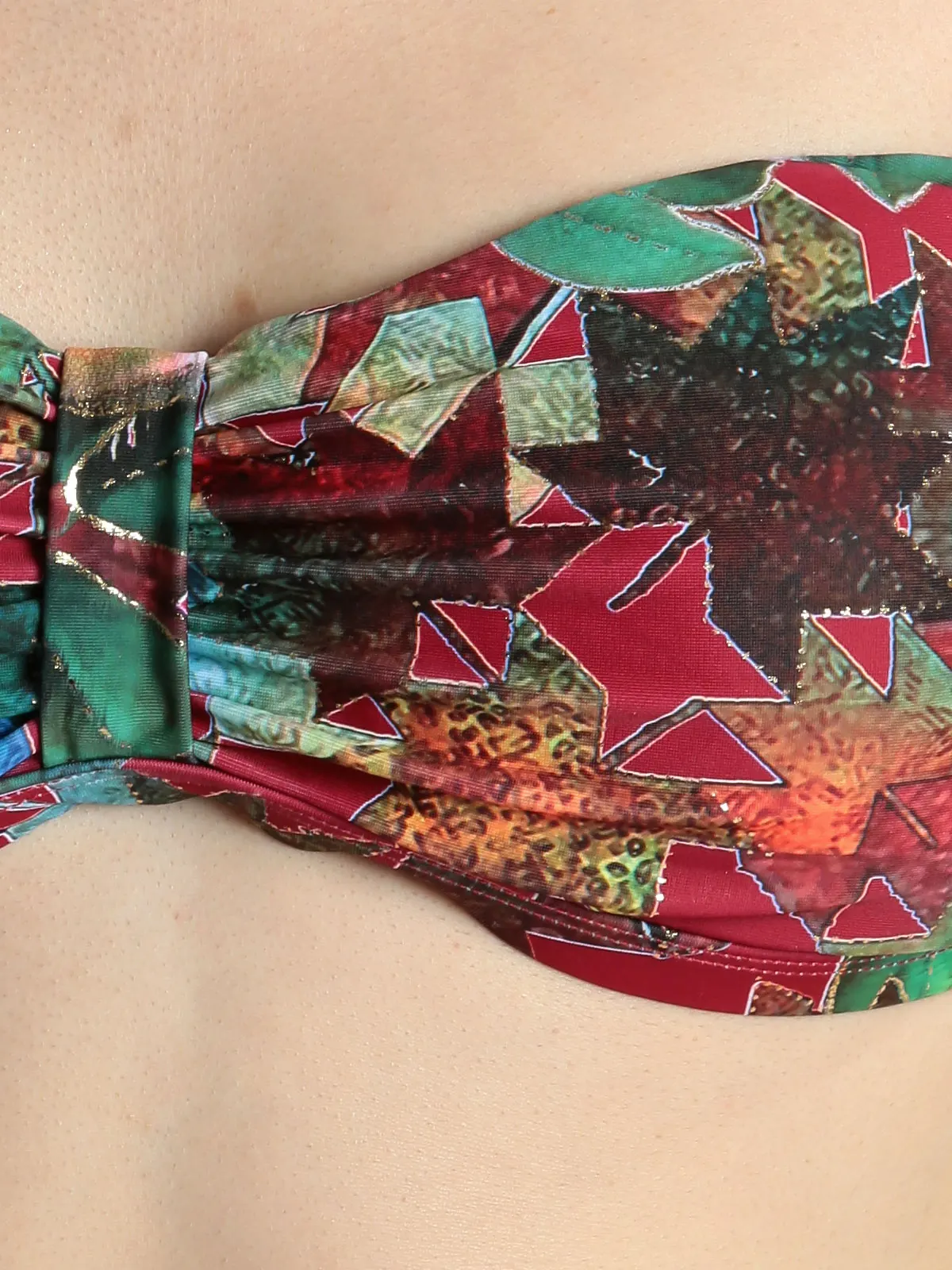 Купальник-бандо с цветочным принтом FARFALA | Женская одежда