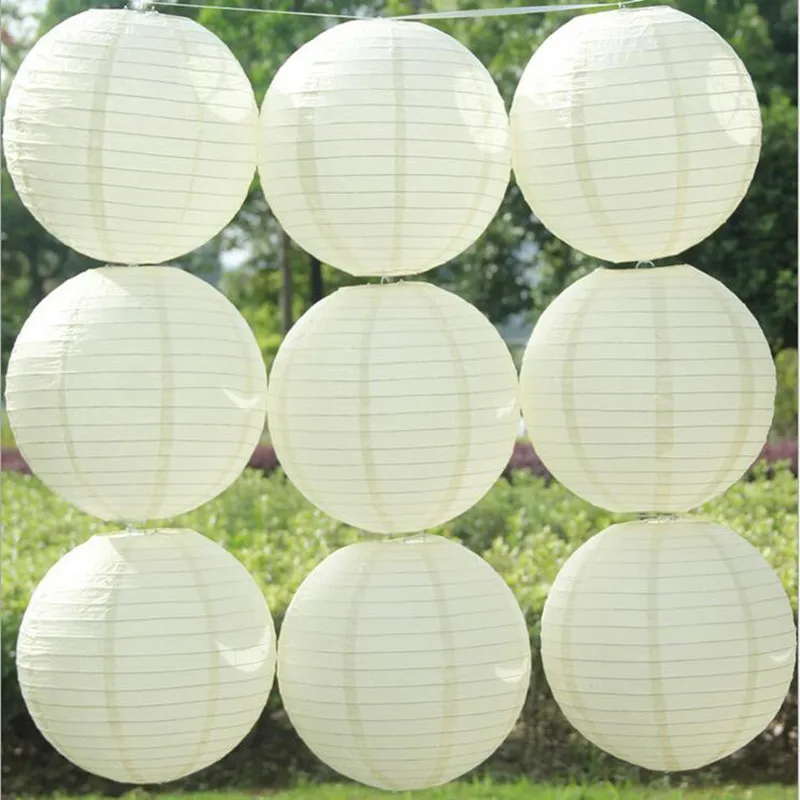 

Wholesale (10pcs/lot) 12''(30cm)Free shipping Chinese Festival lanterns lamp wedding decoration beige wedding lanterns