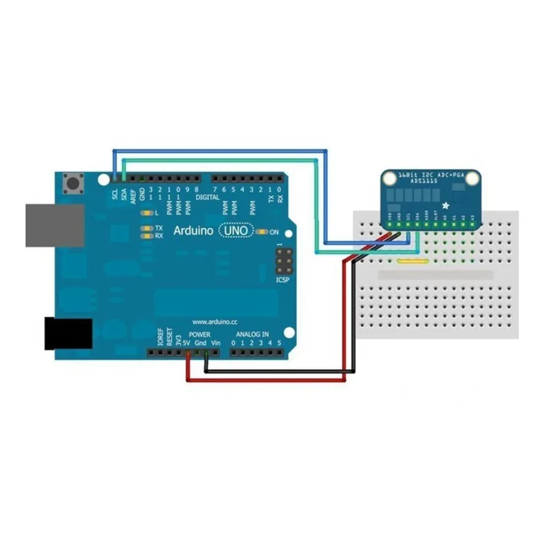 ADS1115 16 бит байт 4-канальный I2C IIC аналого-цифровой ADC PGA преобразователь с