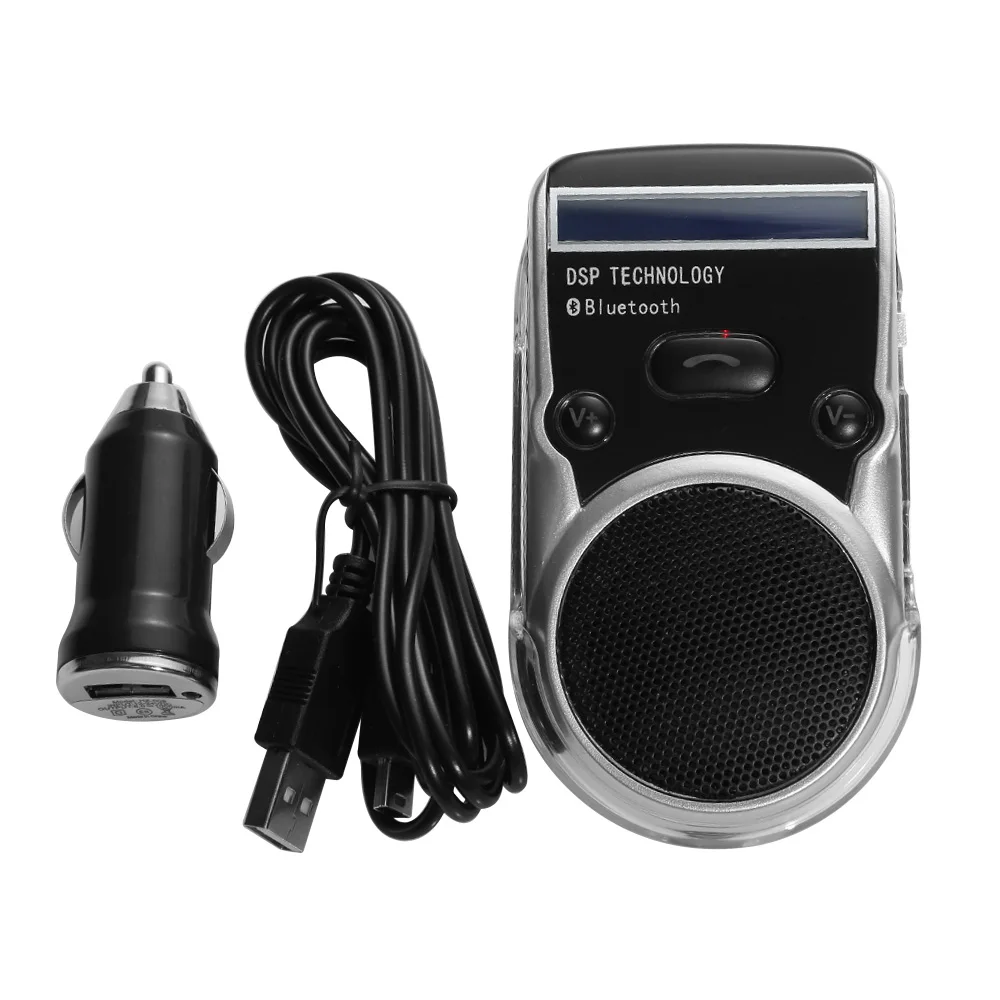 1 шт. на солнечных батареях Bluetooth автомобильный комплект LCM дисплей Caller ID руки Bluetooth динамик в автомобиль громкой связи вызова