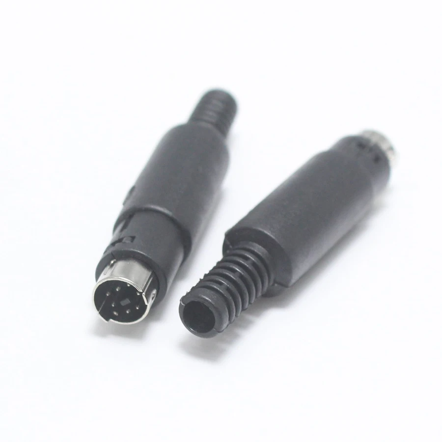 EClyxun 1 шт. мини 3 4 5 6 7 8 Pin Din штекер с пластик адаптер рукоятки пайки кабели DIY разъем