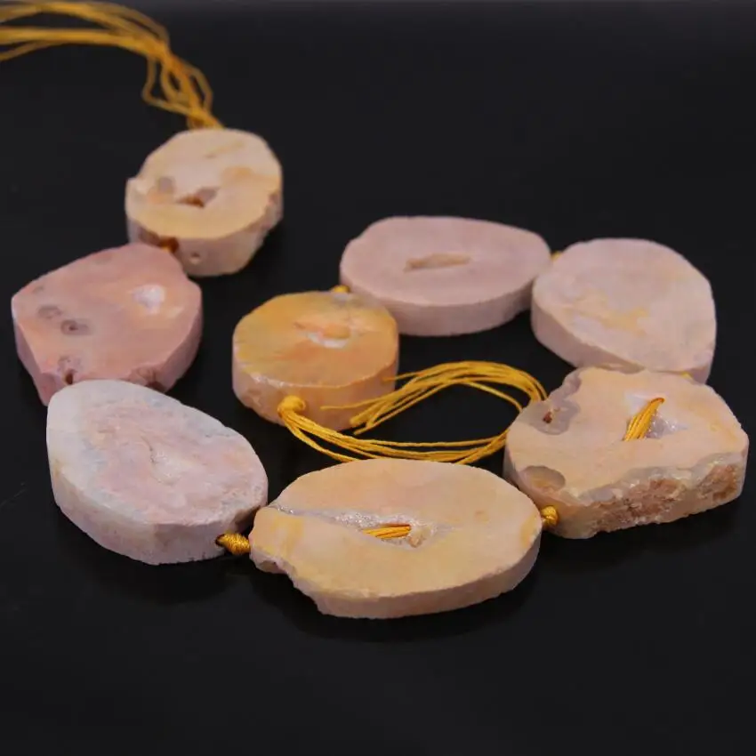 Прибл. 8 шт./нитка большие размеры желтые необработанные Агаты драпировочная