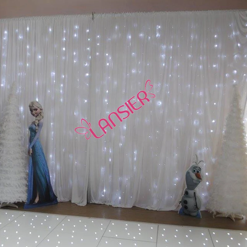 

Wedding backdrop lighted curtain 3 x 6 meter cheap luxury wedding backdrop with led lights white fairy lights curtain backdrop
