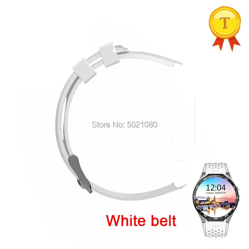 White strap Kingwear KW88 Pro Smartwatch ремешок на запястье кабель аксессуар ремешок для часов красный белый черный ремень ремешок для часов носимые устройства - Цвет: White strap