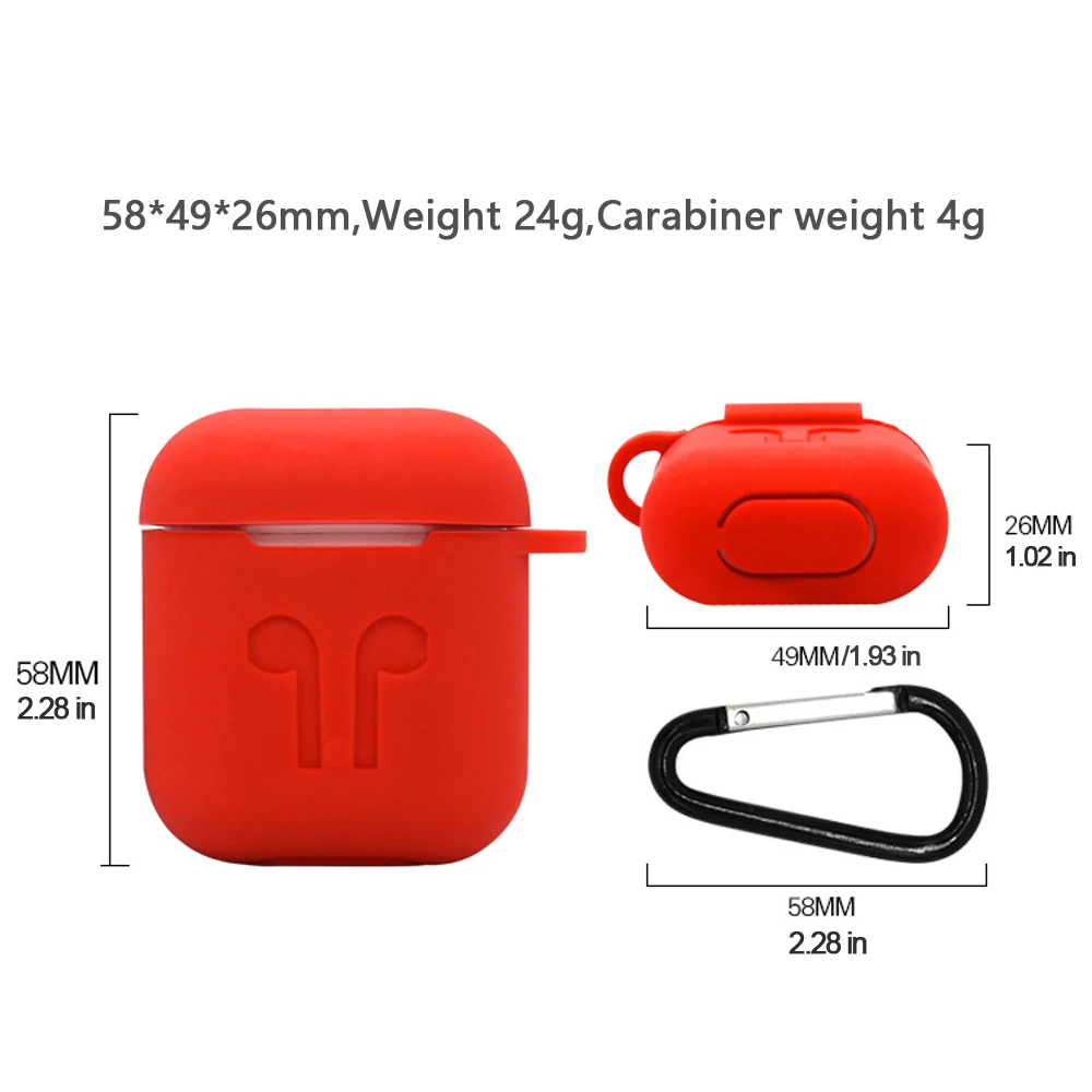 Four Earphone Accessories Earbud Case Storage Box Soft Waterproof Silicone Mini Headset Protective Cover Wireless | Электроника