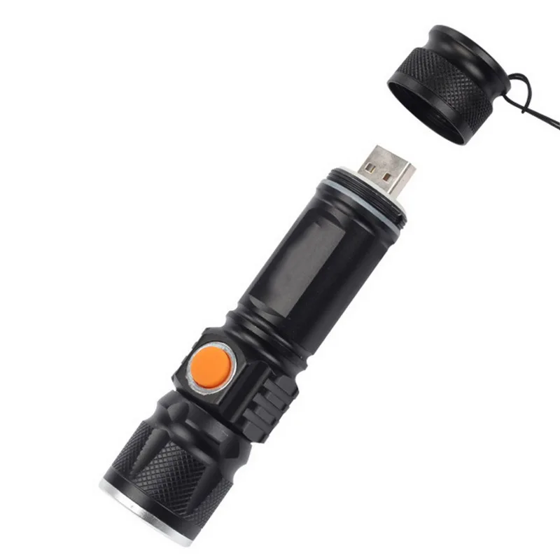 USB Chargeable Portable Focus Lamp LED Flashlight Camping Light Zoom Waterproof Mini T6 | Освещение