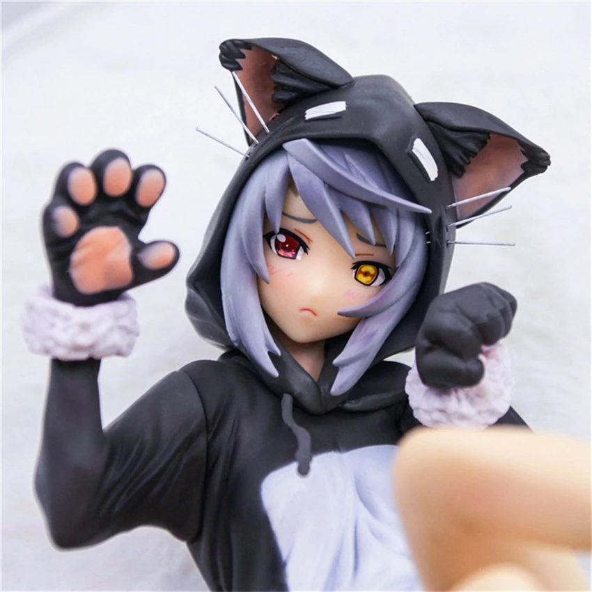 Haocaitoy фигурка игрушки Necomimi Laura charlota аниме фигурки черная версия для сбора подарок
