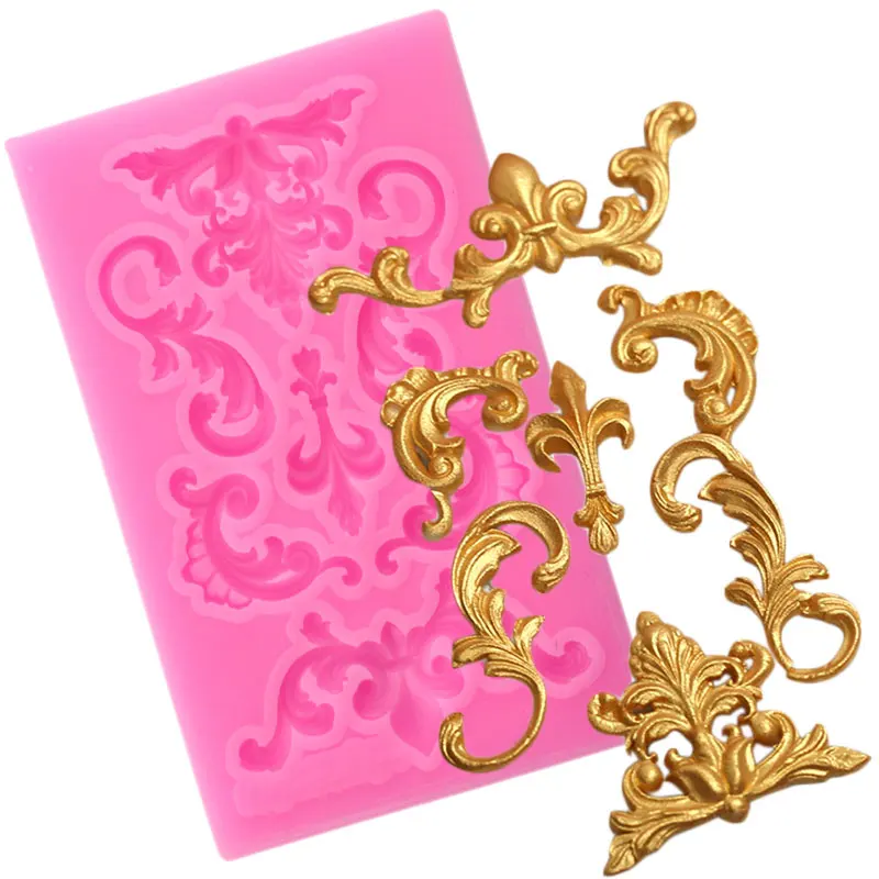 Sugarcraft винтажные рельефные формочки силиконовая форма для прокрутки помадки