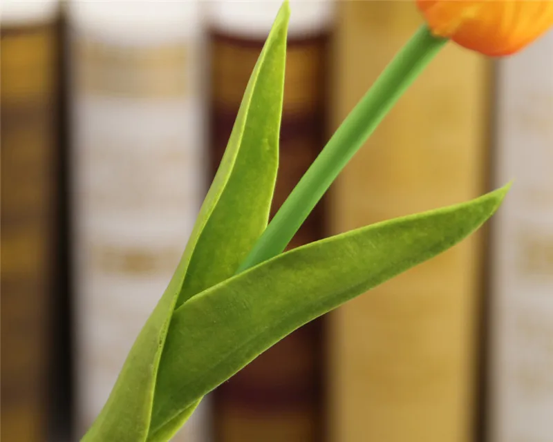 Высокое качество 1 шт. фиолетовый ПУ тюльпаны искусственные шелковые цветы