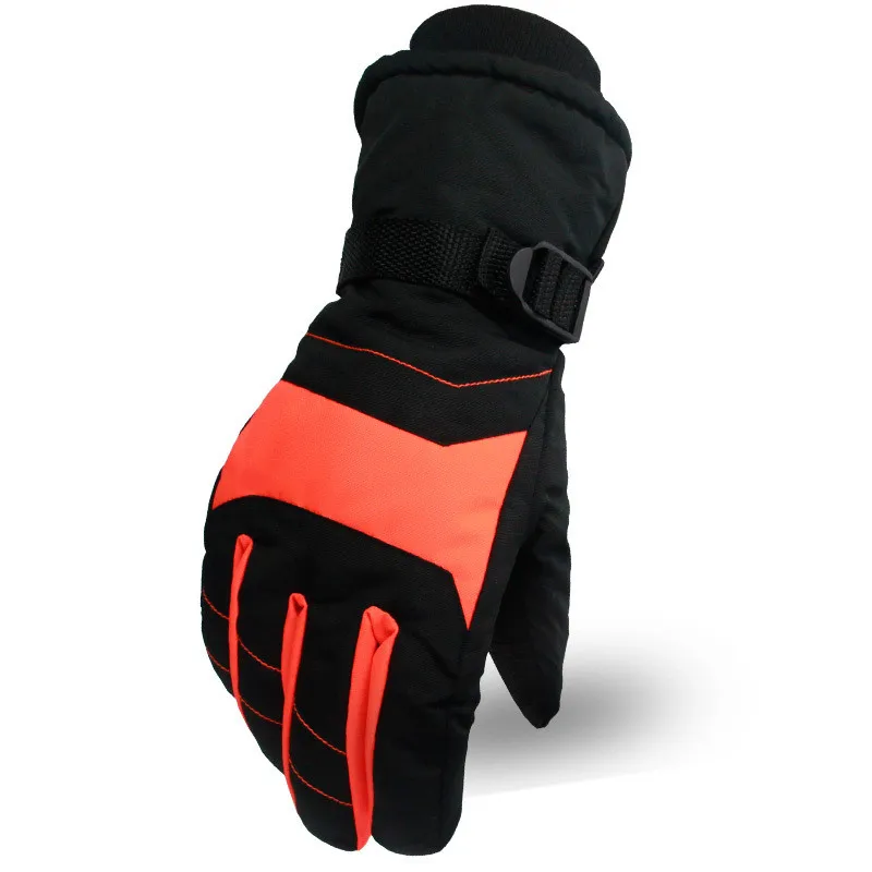 Привет черные лыжные перчатки для мужчин и женщин для мальчиков и девочек chid детские перчатки для сноуборда мотоциклетные зимние лыжные альпинистские Водонепроницаемые зимние перчатки - Цвет: Orange 3