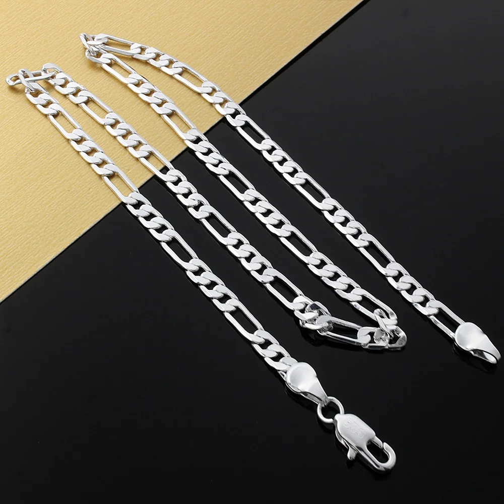 

New Listing Hot Selling 4MM Silver 925 Plated Women Lady Cute Nice Chain Necklace Fashion Trends Jewelry Gifts