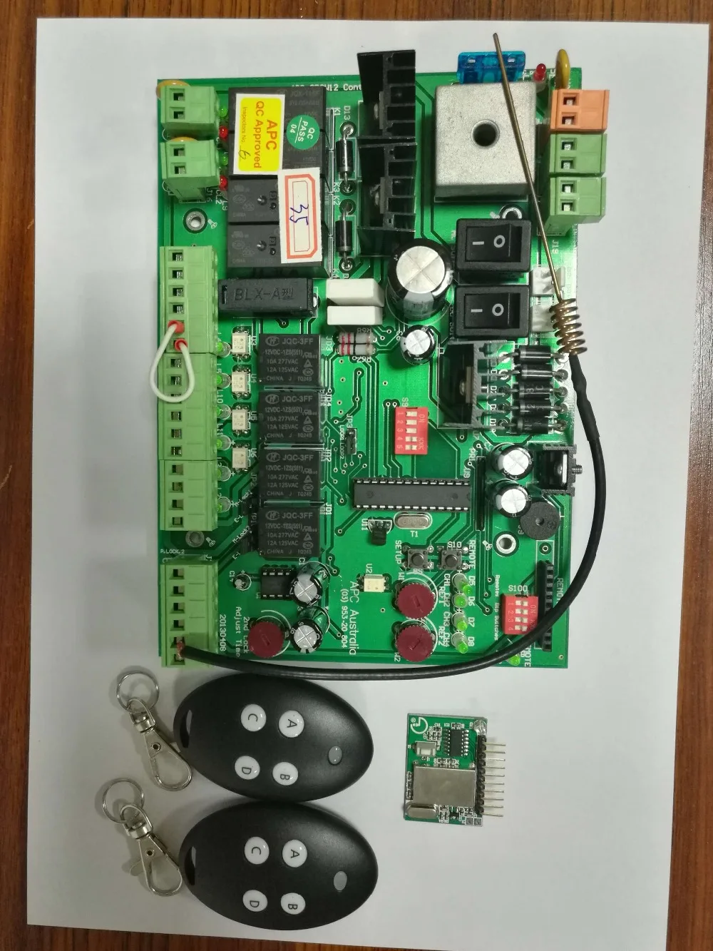 Electric 24V PCB control board for piston gate opener double actuators swing gate opener with remote control