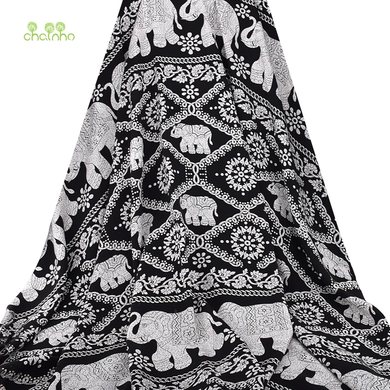 

Chainho,Elephant Series/Summer Apparel Cotton Fabric/Printed Imitation Silk/For Baby&Children Skirt/Dress/Shirt Material Pcc067