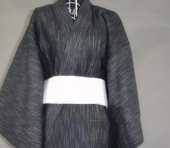 Традиционный японский Мужской Хлопковый банный халат yukata длинный рукав кимоно Мужская удобная одежда для сна халат