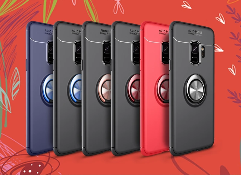 Для samsung Galaxy S9 S8 Plus Note 9 8 J3 J5 J7 PRO J2 PRIME 2 J4 J6 J8 A6 A6+ кронштейн кольцо чехол металлические магнитные