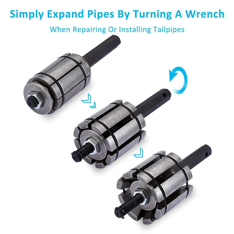 

3PCS Car Exhaust Tail Pipe Tube Expander Straightener Tool Kit High Quality Tool Set