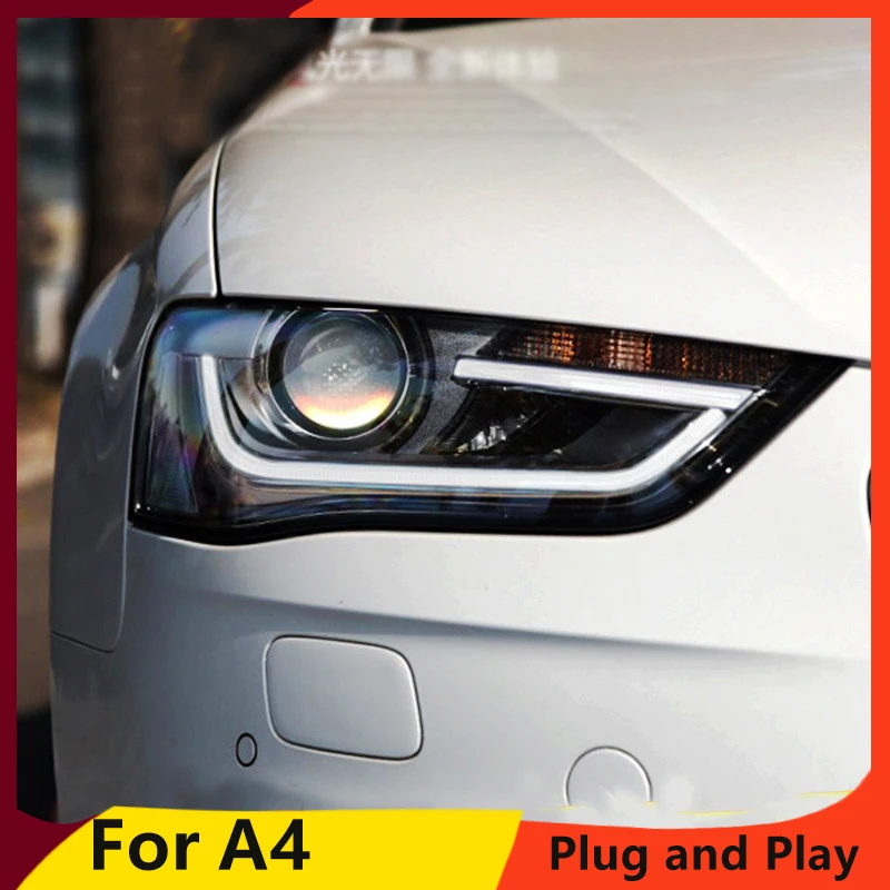 Автостайлинг KOWELL для Audi A4 2014 2015 фары высокая конфигурация B9 светодиодные линзы DRL