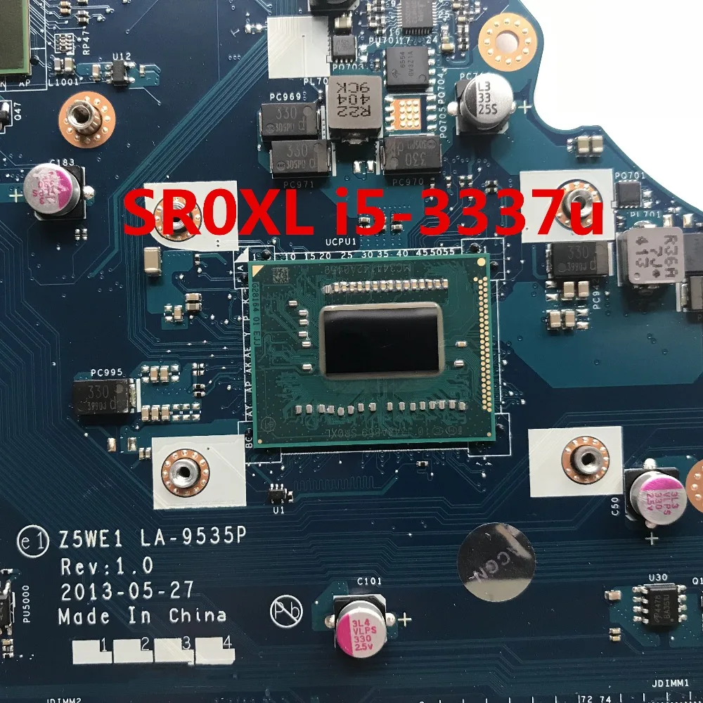 Материнская плата для ноутбука Acer Aspire E1-570 E1-570G с процессором SR0XL i5-3337u GT740/2G GPU Z5EE1