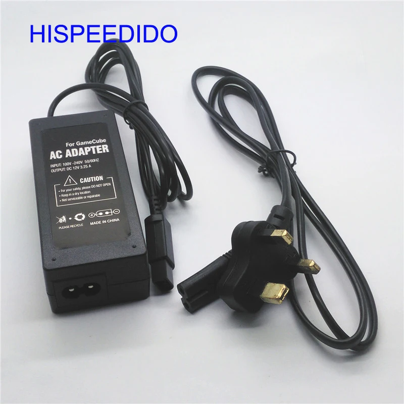 

HISPEEDIDO 10pcs/lot hot 12v 3.25A UK plug AC power adapter supply for Nintendo for gamecube console with UK power cable
