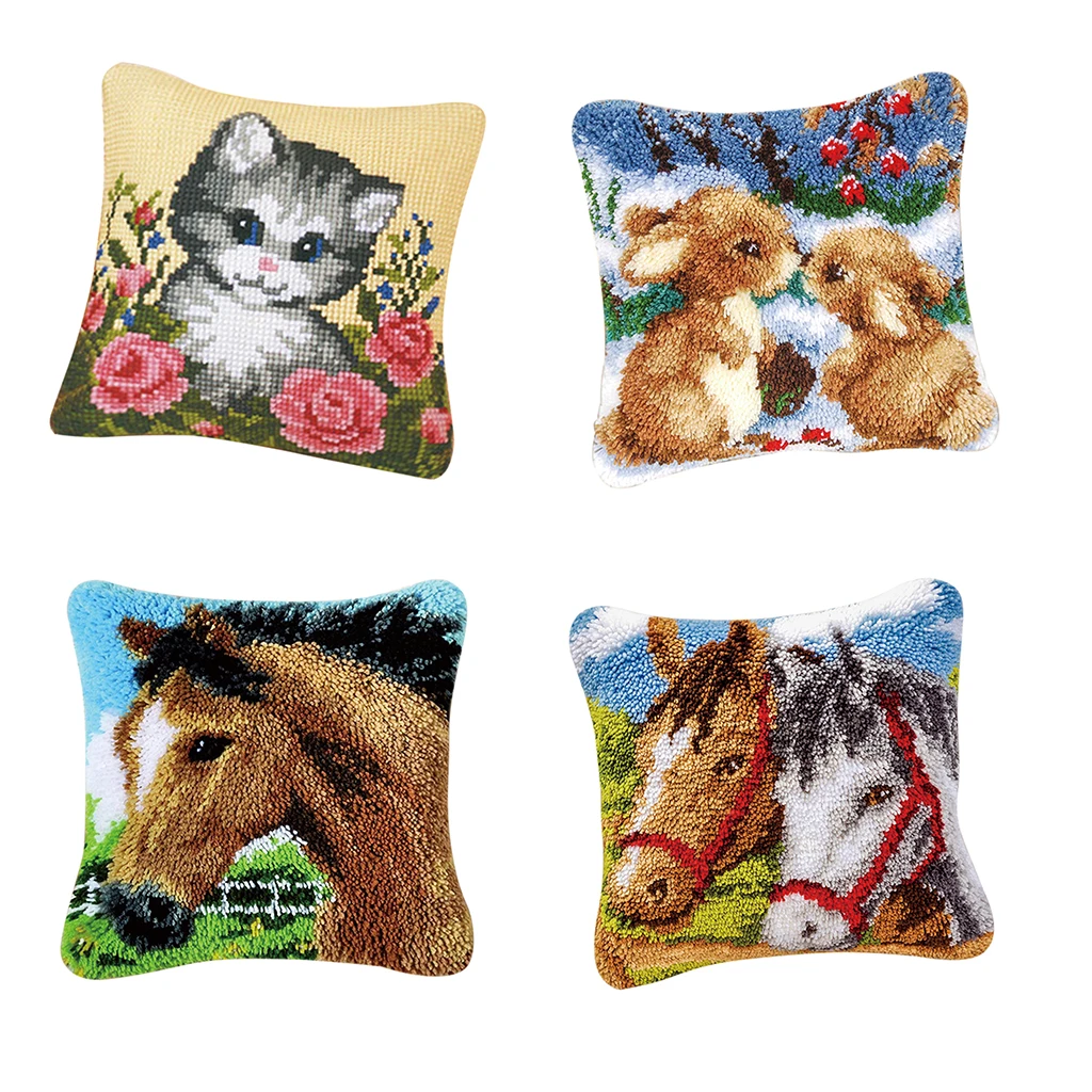 4 комплекта защелкивающийся крючок набор для взрослых вышивка кролик кошка