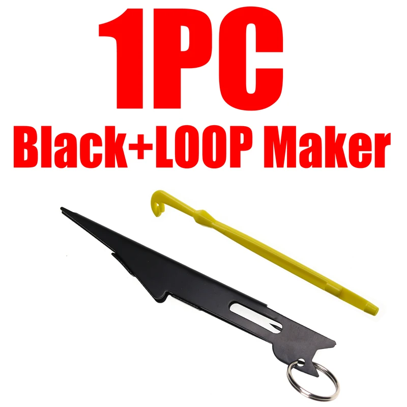 1PC BLACK N LOOP Bimoo для быстрой ловли нахлыстом, для ногтей, с узлом, для рыбалки, с экстрактором, Zinger, рыболовные снасти, аксессуары, инструменты - Цвет: 1PC BLACK N LOOP