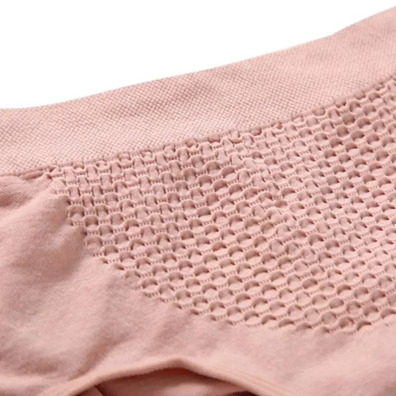 Женские дышащие Бесшовные трусики со средней талией нижнее белье для похудения