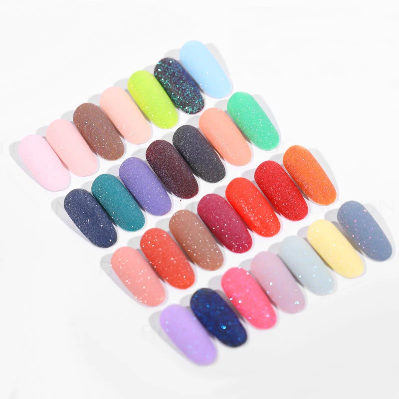 7 цветов белый свет блестящий порошок для ногтей Лазерная лампа хромированная