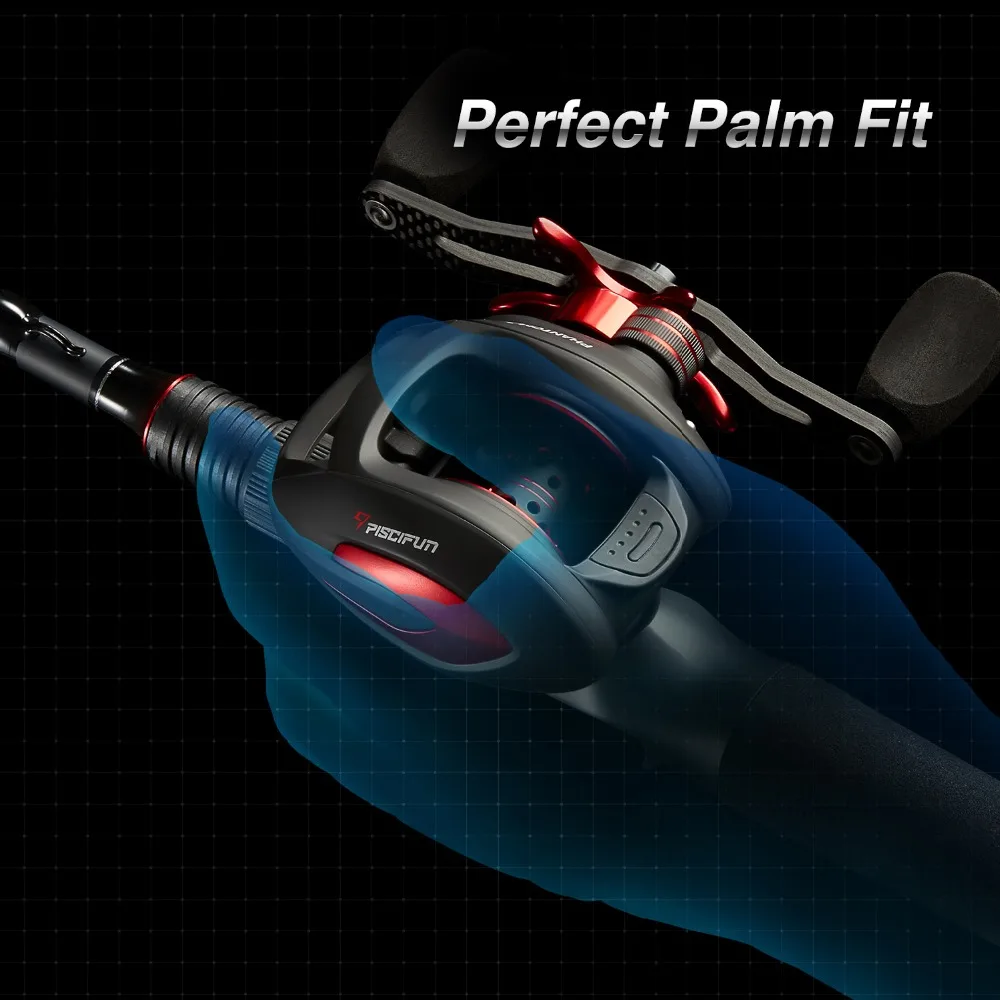 Piscifun Phantom X Baitcasting катушка 3 Передаточное отношение 8,1 кг Макс Перетащите 8 BB низкий профиль ручка из карбона ультра гладкой 3 цвета рыбалка