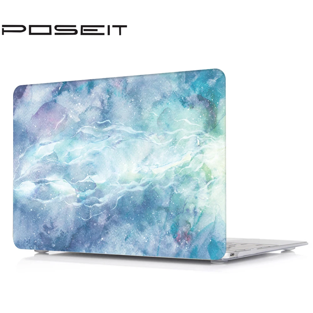 Матовый Жесткий чехол для ноутбука с мраморным рисунком клавиатуры набор Apple Macbook