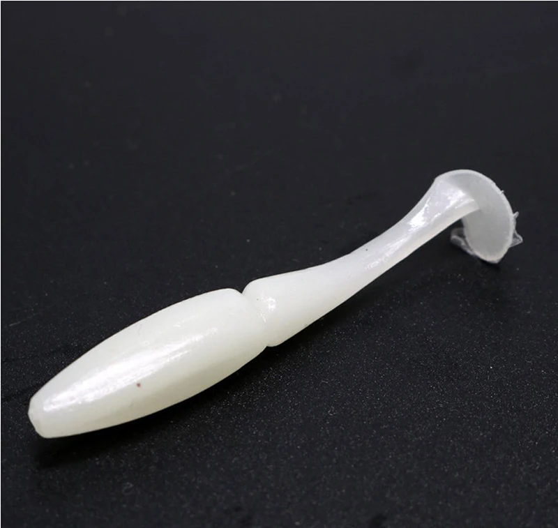 

200pcs Soft Lure Artificial Fishing Lure 1.5g 5cm Japan Shad Lure Worm Swimbait Jig Head Fly Fishing Silicon Rubber Fish A169