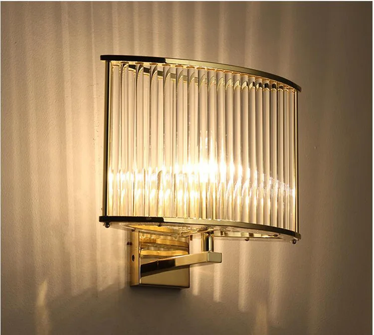 Североевропейский стиль модный стеклянный стержень + металлы настенный