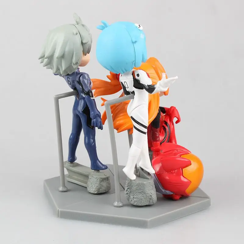 3 шт./лот, неоновые фигурки Genesis Evangelion EVA, игрушки Ayanami Rei Asuka Langley Soryu Nagisa Kaworu Q Version, модель куклы для детей