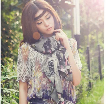 2014 Winter warm American and Europe winter head Printed scarf women's shawls scarves india ladies female headband | Аксессуары для