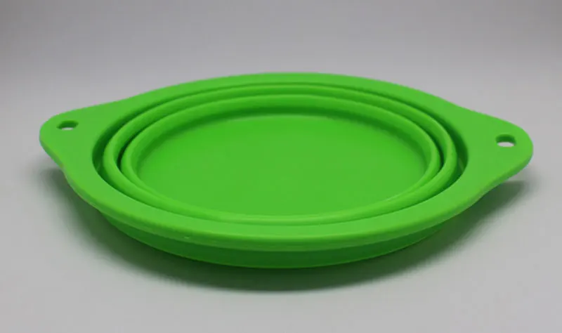 Складная Силиконовая миска для домашних животных портативная еды и воды