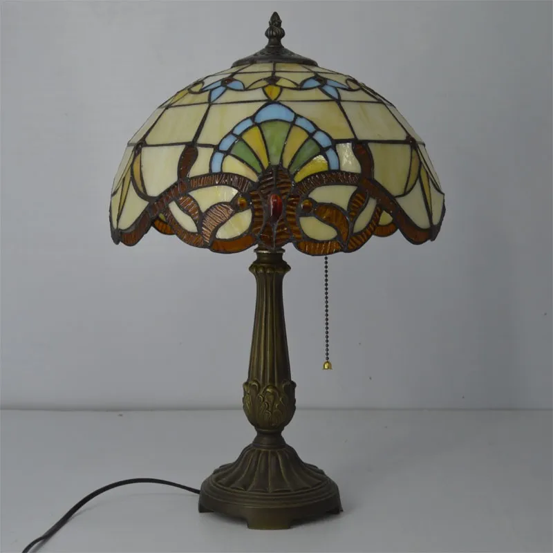 12 Inch Tiffany Table Lamp Stained Glass European Baroque Classic for Living Room E27 110-240V | Освещение