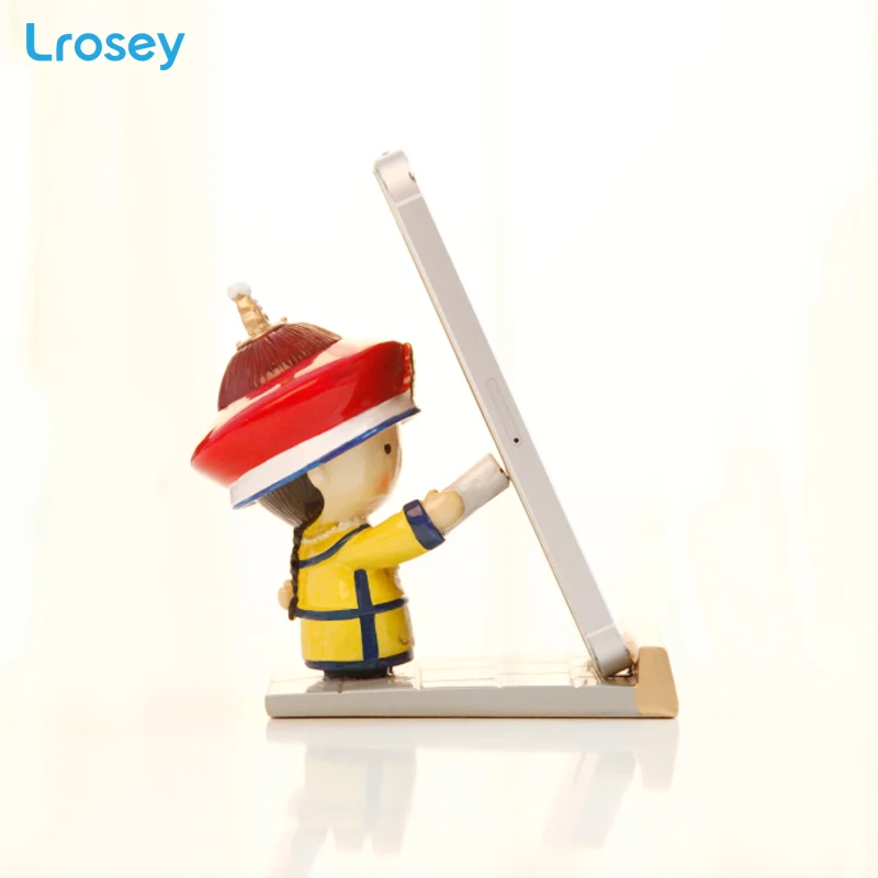 

Cat mobile phone holder decoration Chinese royal doll lazy desktop bracket home decor court kids gift tourist scenic souvenir
