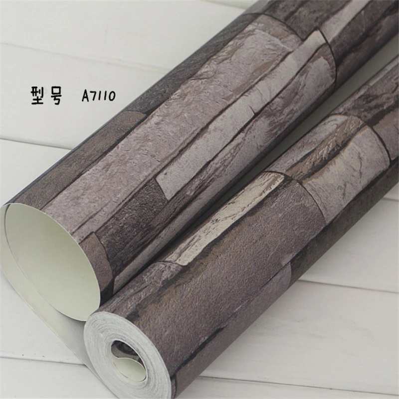 ПВХ деревянная каменная кирпичная настенная бумага рулон 3D современная