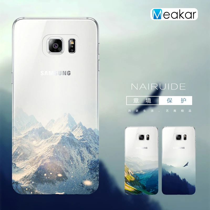 Жесткий чехол с рисунком пейзажа 5.1для Samsung Galaxy S6 для G9200 G920 сотового телефона |