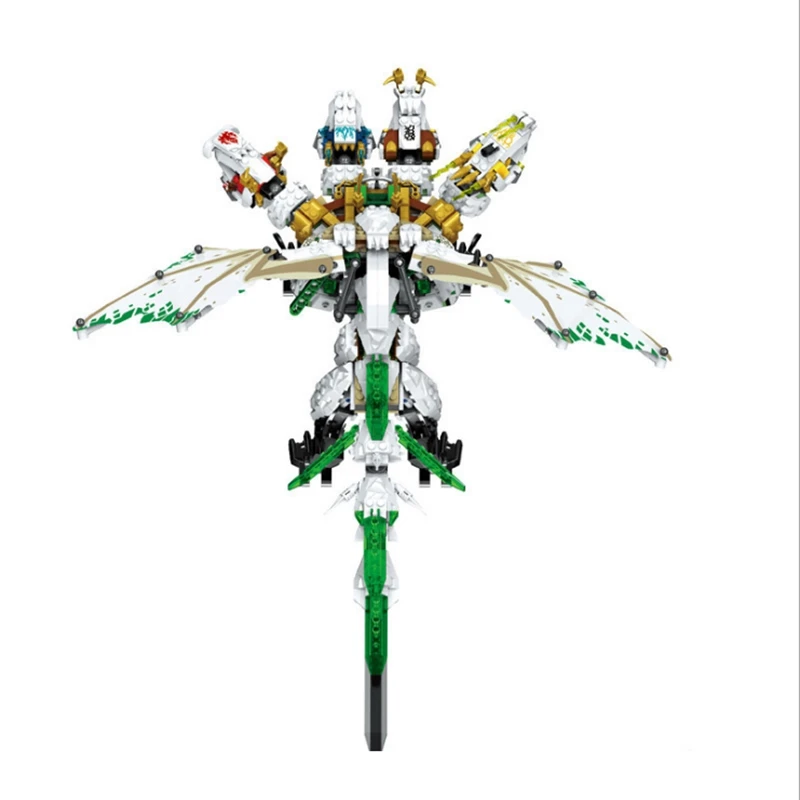 Новый гроза Дракон Phantom Ninjaly мех 31186 Dragon детский сборный строительный блок игрушка