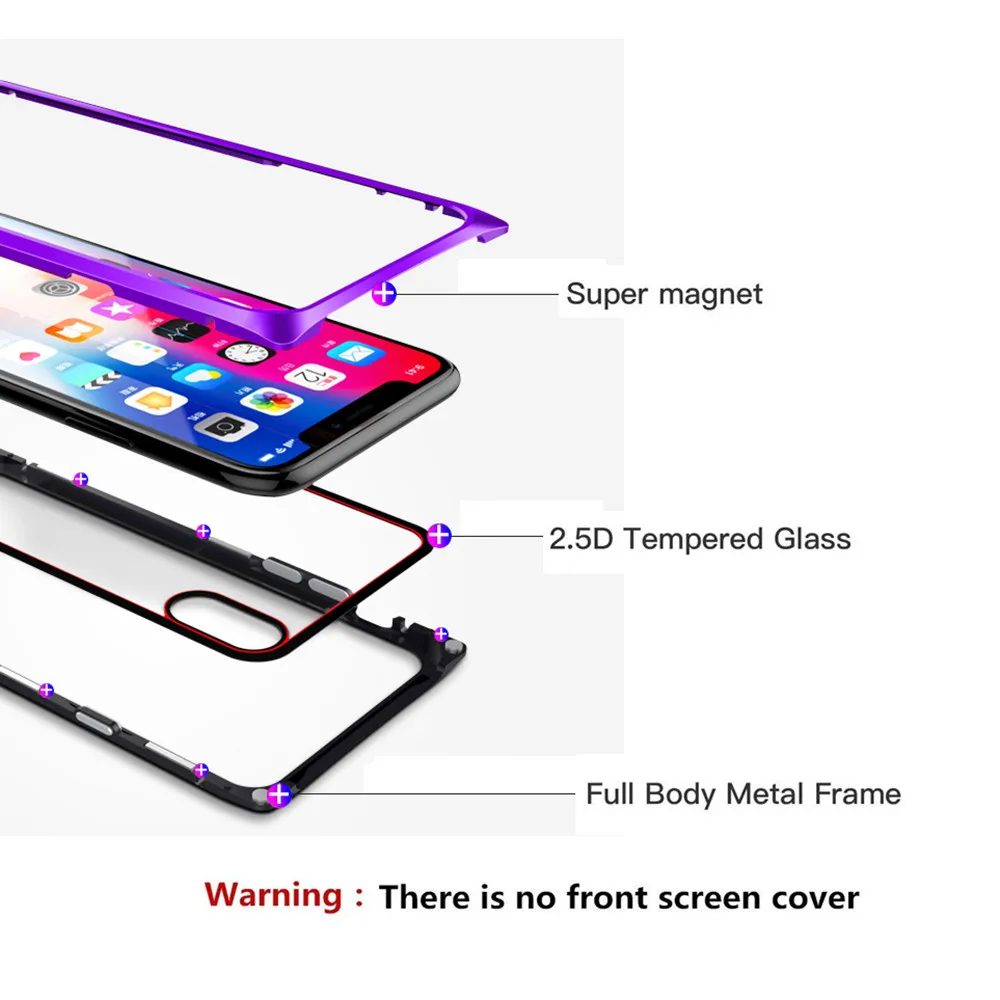 Полностью Защищенный металлический жесткий чехол для iphone XS 5 8 дюйма с защитой от