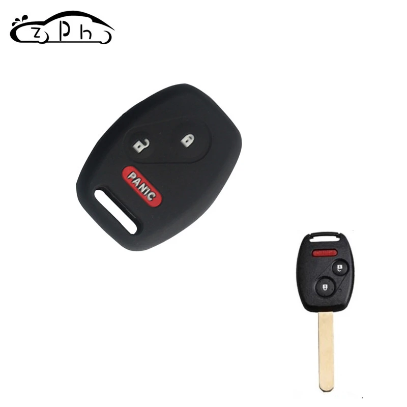2+ 1 Panic 3 кнопки силиконовый чехол для ключей от машины чехол для Honda Insight Civic, Accord, сrv Ridgeline Odyssey Pilot Stream City 2007-2012