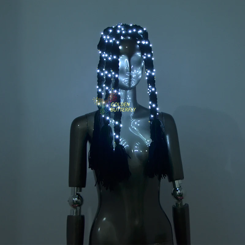 

LED Headwear Lady 2017 New Fashion Glowing Hair Hairpin Women Luminous Headdress Light Clothing Dance Dress Accessories JHD