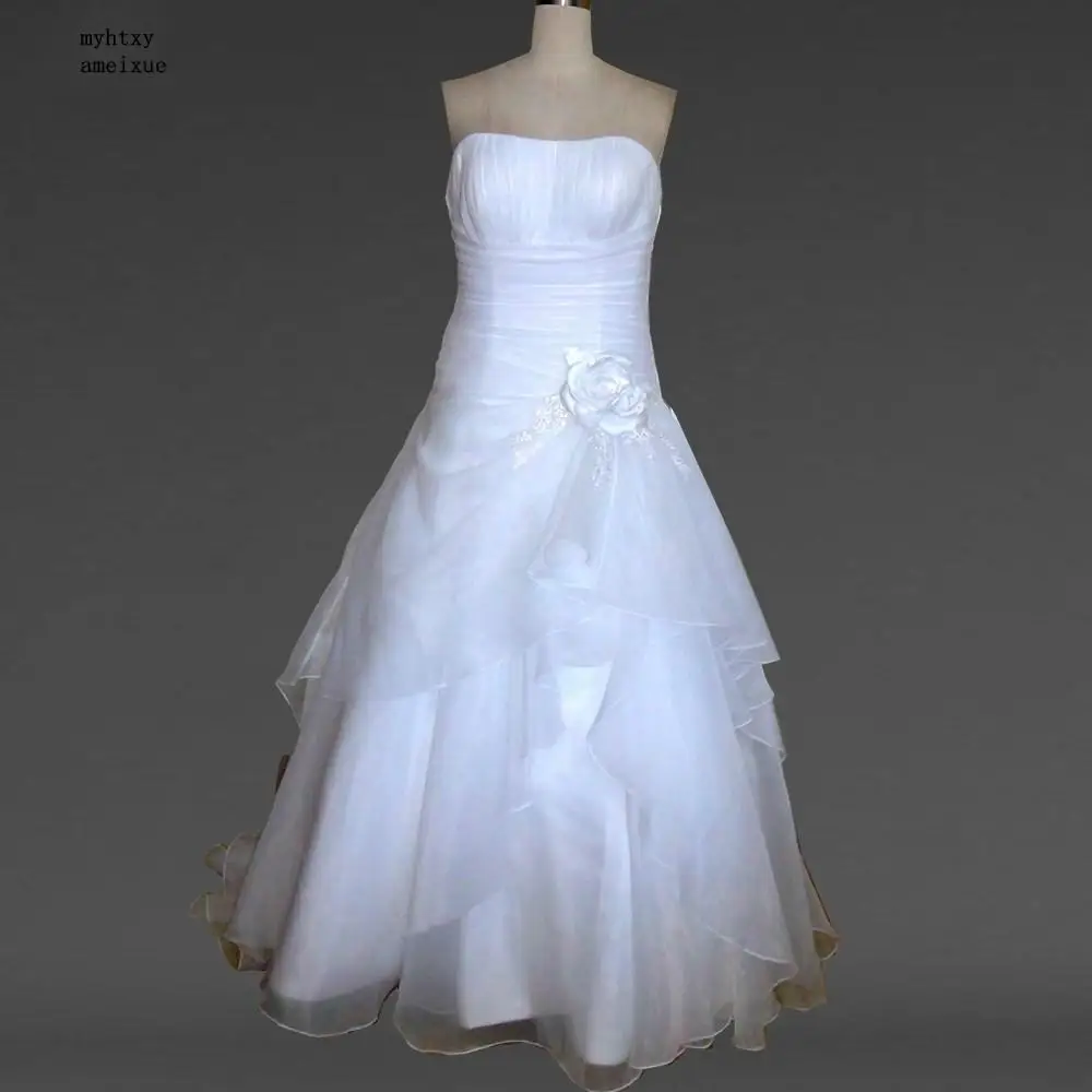 2017 Свадебные платья без рукавов из Китая свадебное платье органзы бретелек со
